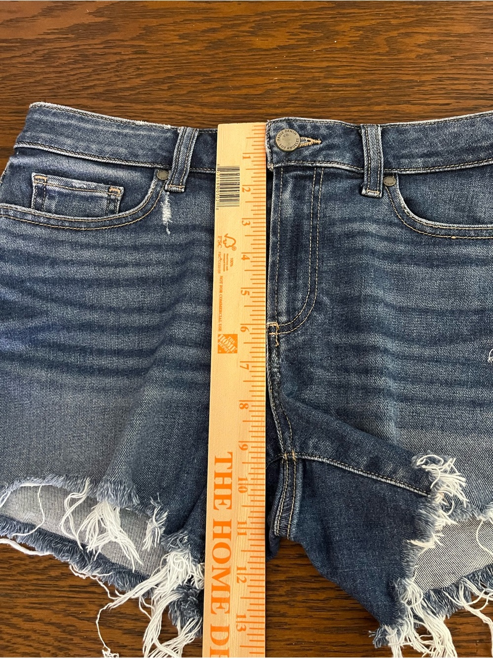 Paige Parker Short Shorts Size 27 Distressed Denim Cutoff Festival Coachella - Picture 10 of 12